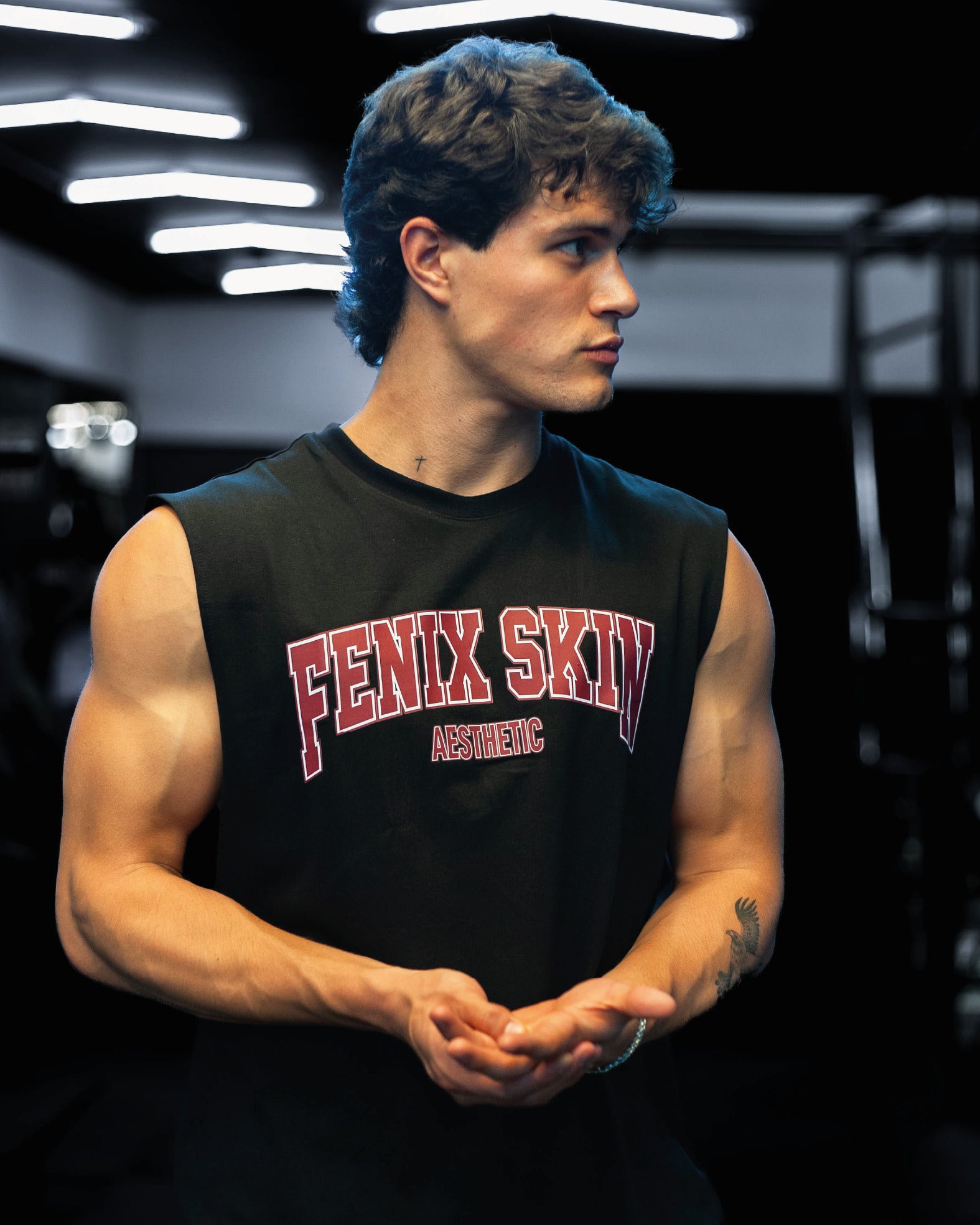 AESTHETIC COLLEGE PUMP TANK - BLACK