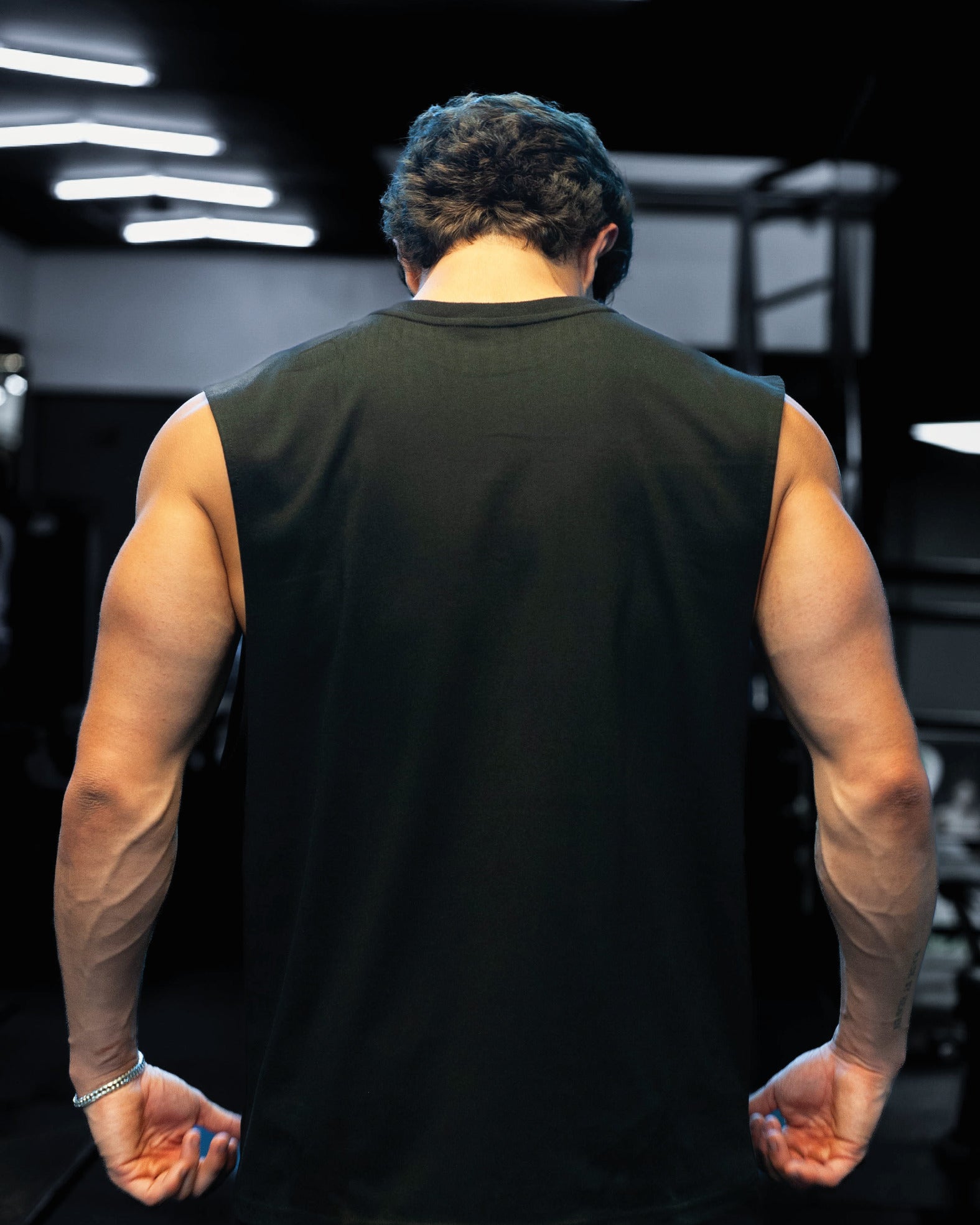 AESTHETIC COLLEGE PUMP TANK - BLACK