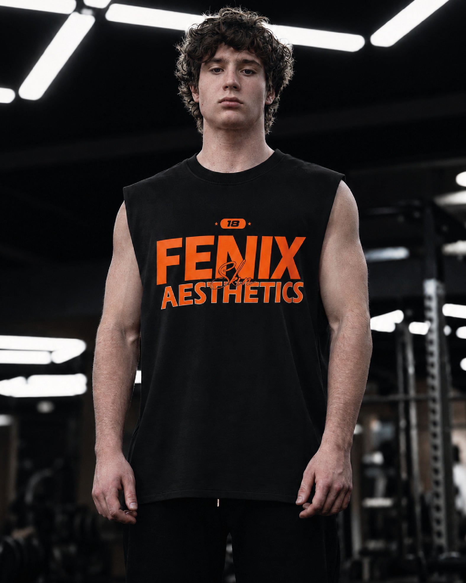 UNIVERSITY ATHLETIC PUMP TANK - MIDNIGHT ORANGE