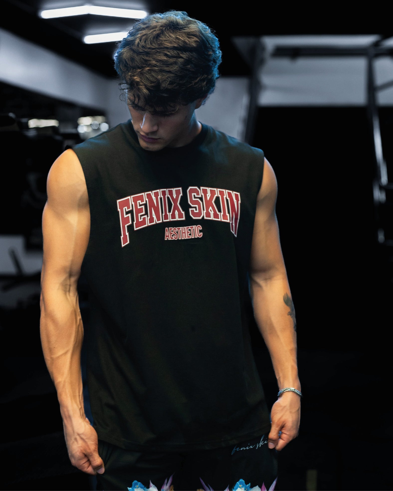 AESTHETIC COLLEGE PUMP TANK - BLACK