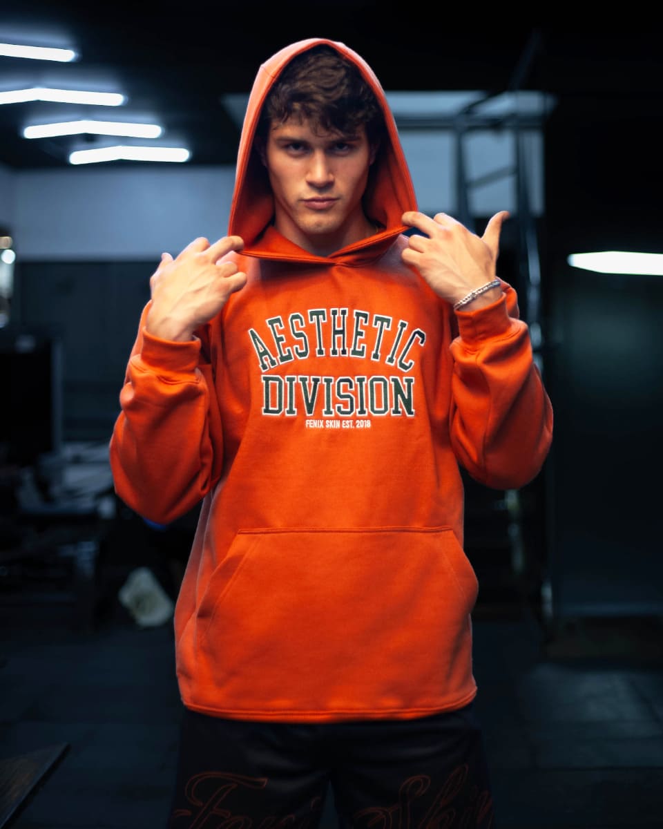 AESTHETIC DIVISION HOODIE – NEON ORANGE