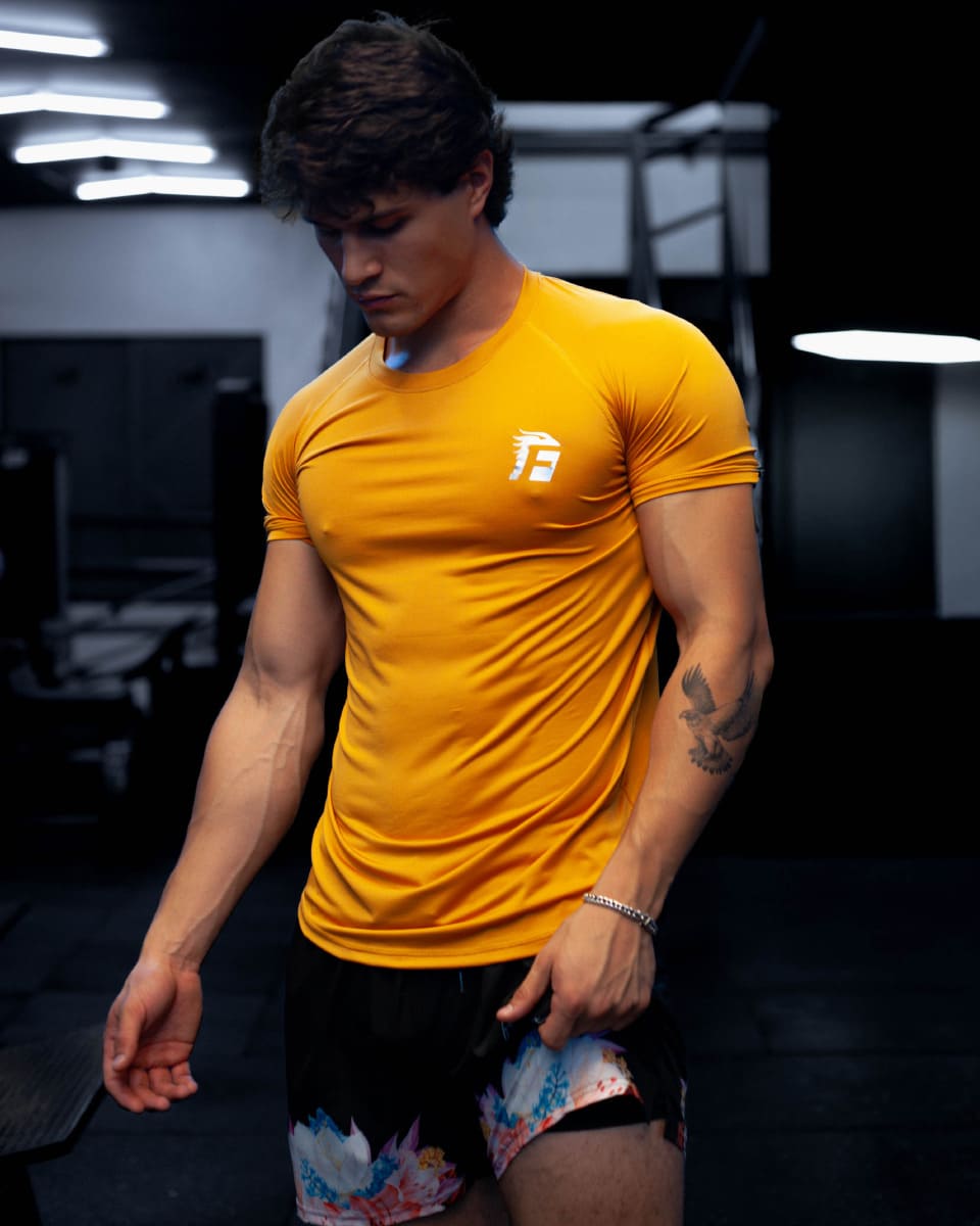 ICONIC ELEMENTAL T-SHIRT – MUSTARD