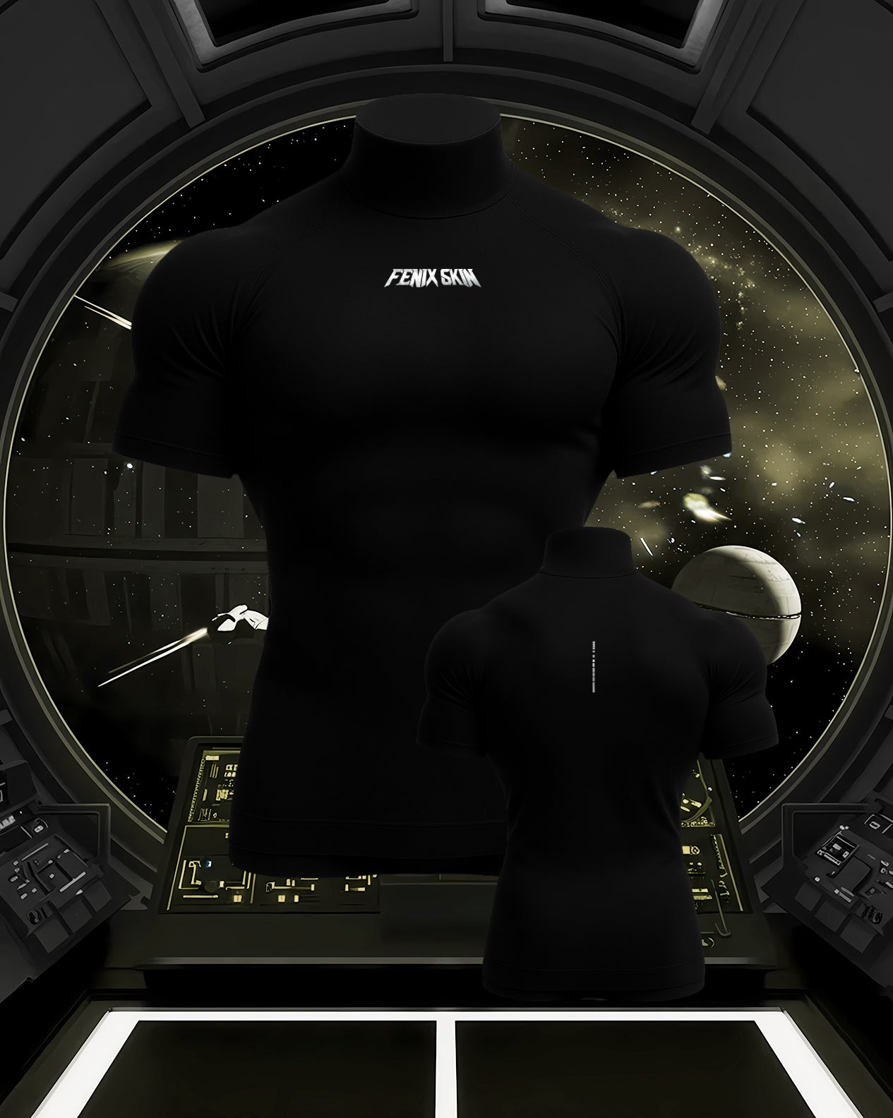 SW(R) SITH CORE – BLACK COMPRESSION T-SHIRT