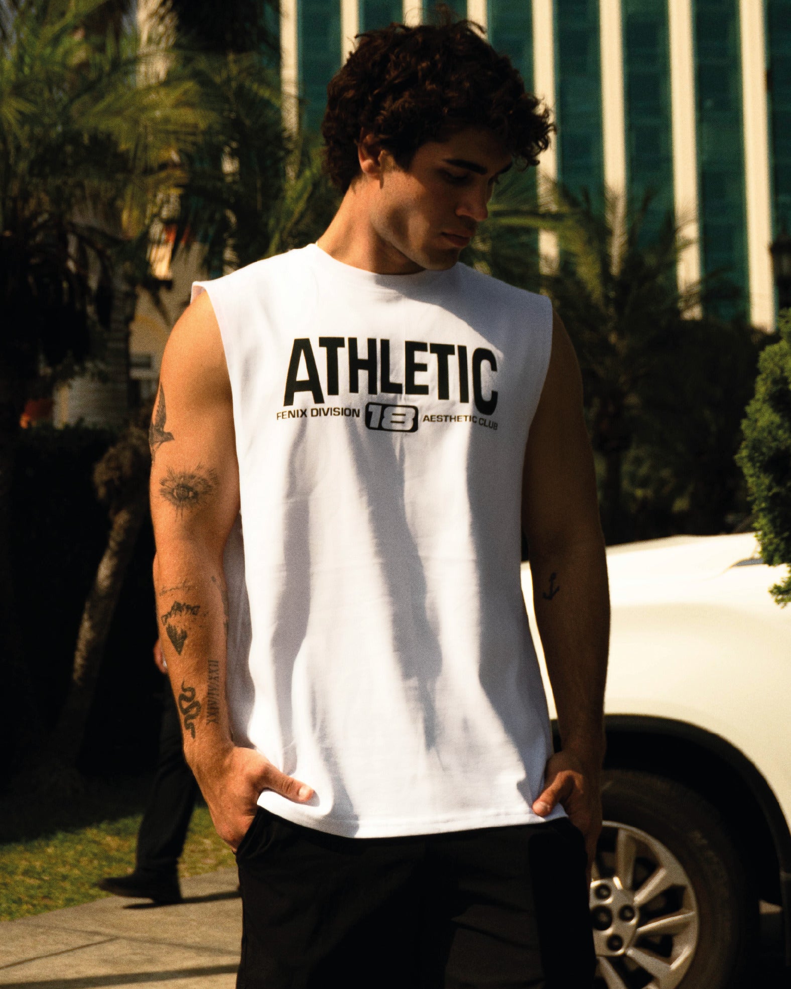 UNIVERSITY ATHLETIC PUMP TANK - WHITE