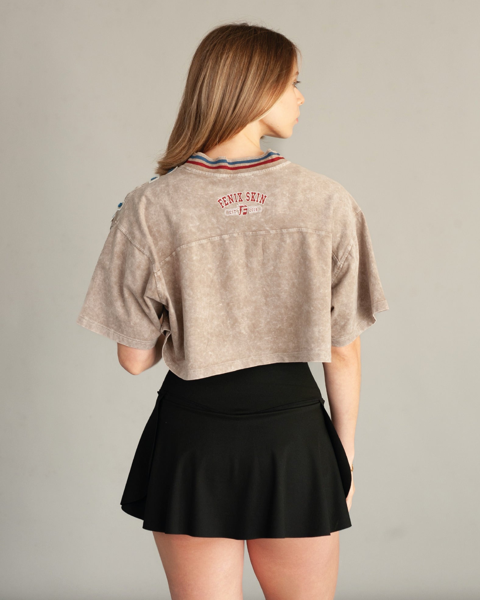 UNIVERSITY CROP TOP NY - CARAMEL BEIGE