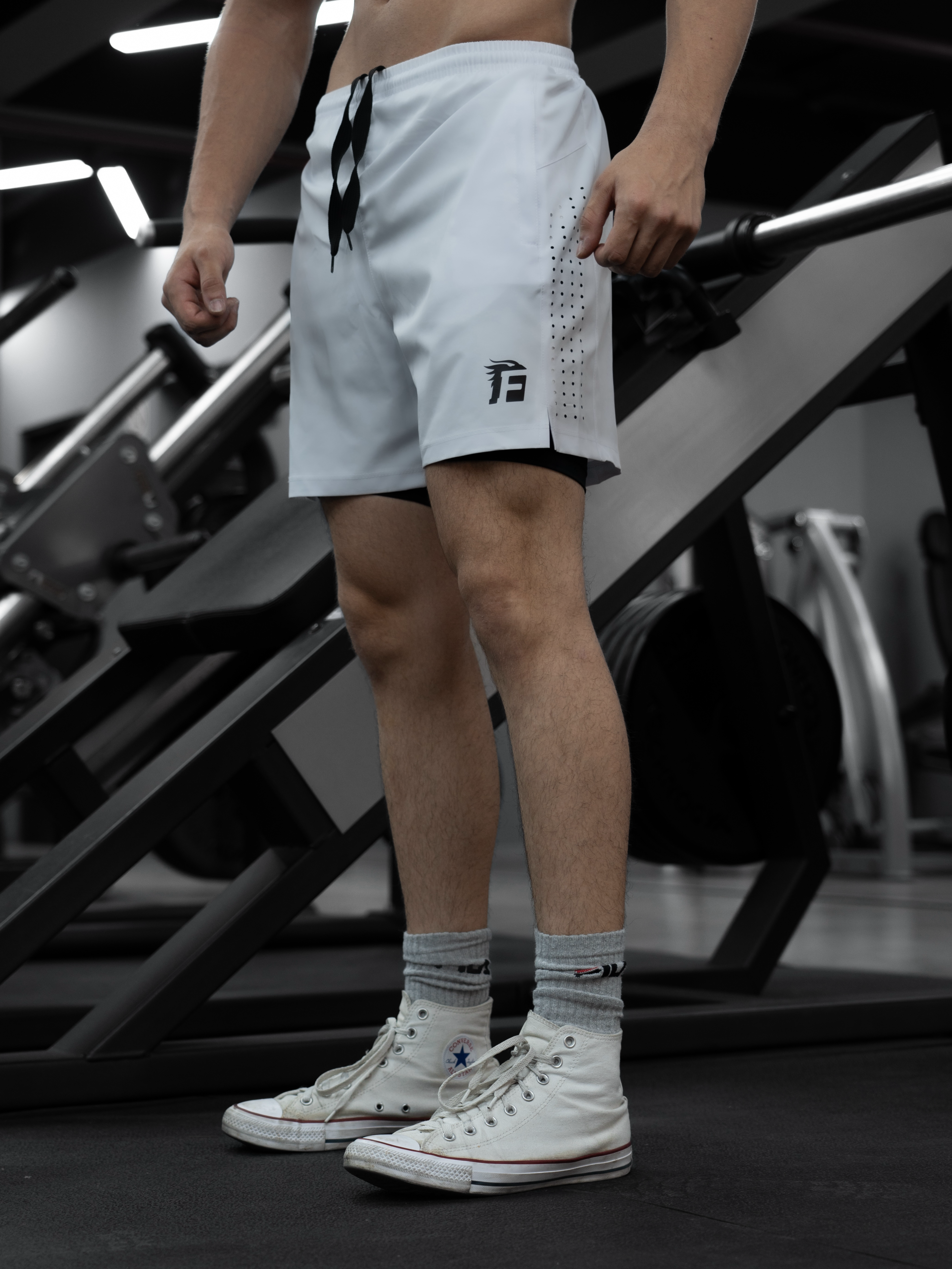TACTICAL ACTIVE DRYFIT 2 IN 1 SHORT – WHITE
