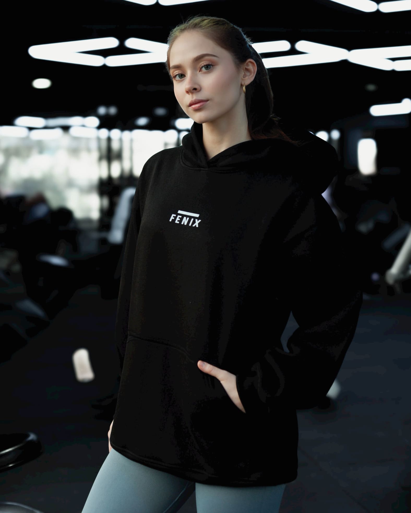 FROST WOMEN MINIMAL HOODIE - BLACK