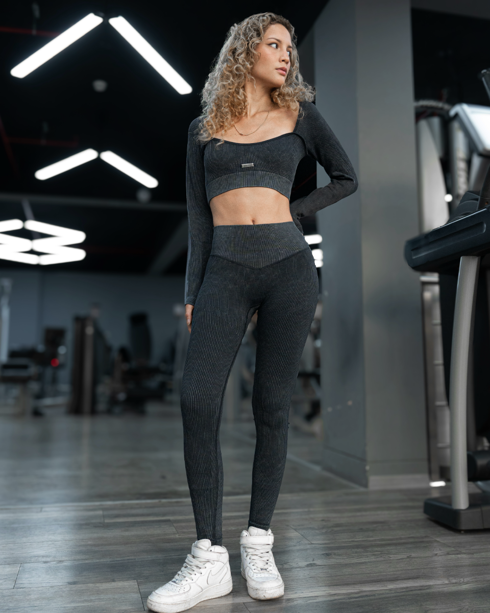 LUX RIB LEGGING - MIDNIGHT BLUE