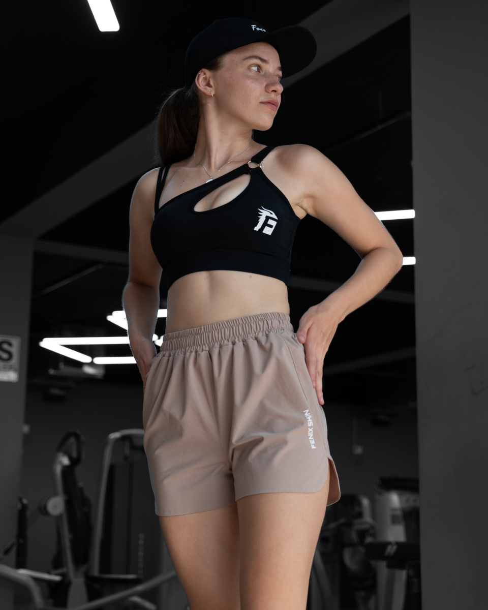 ACTIVE RUNNING SHORT – BEIGE
