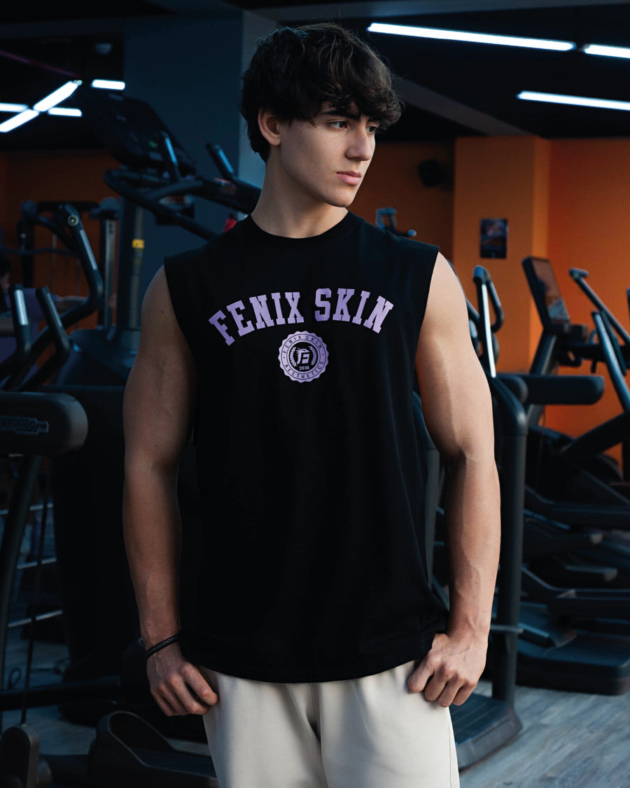 UNIVERSITY PUMP TANK - MAUVE BLACK