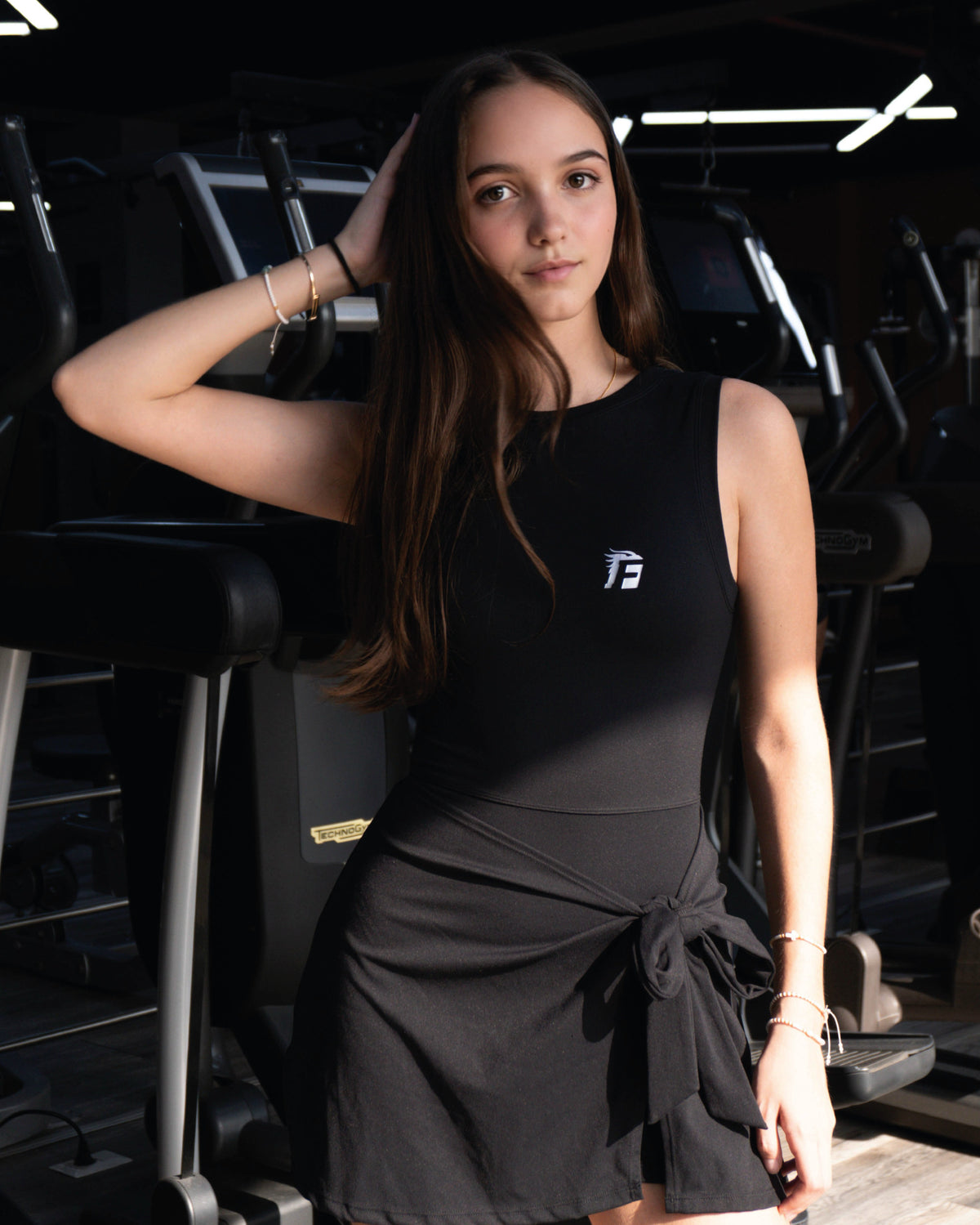 UNIVERSITY SPORTS DRESS 2 IN 1 - BLACK