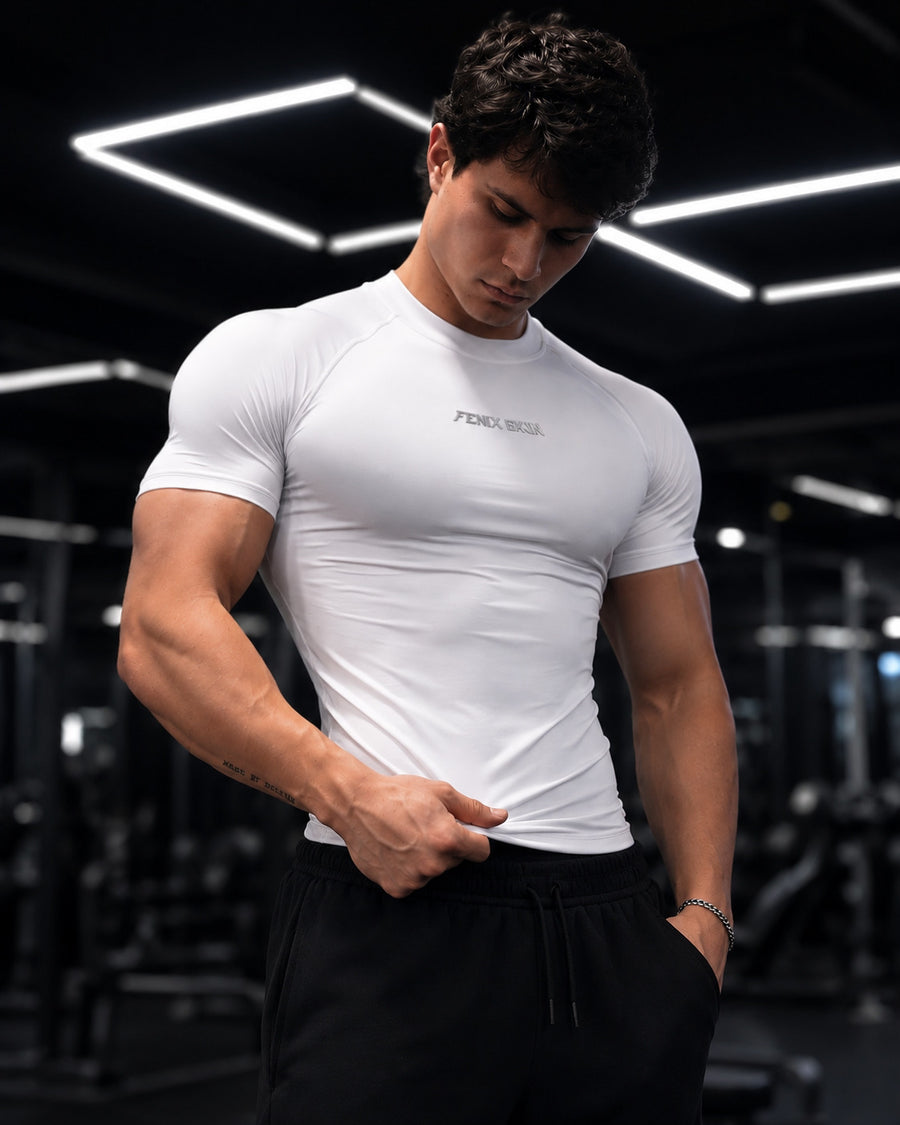 SW(R) SITH CORE – WHITE COMPRESSION T-SHIRT