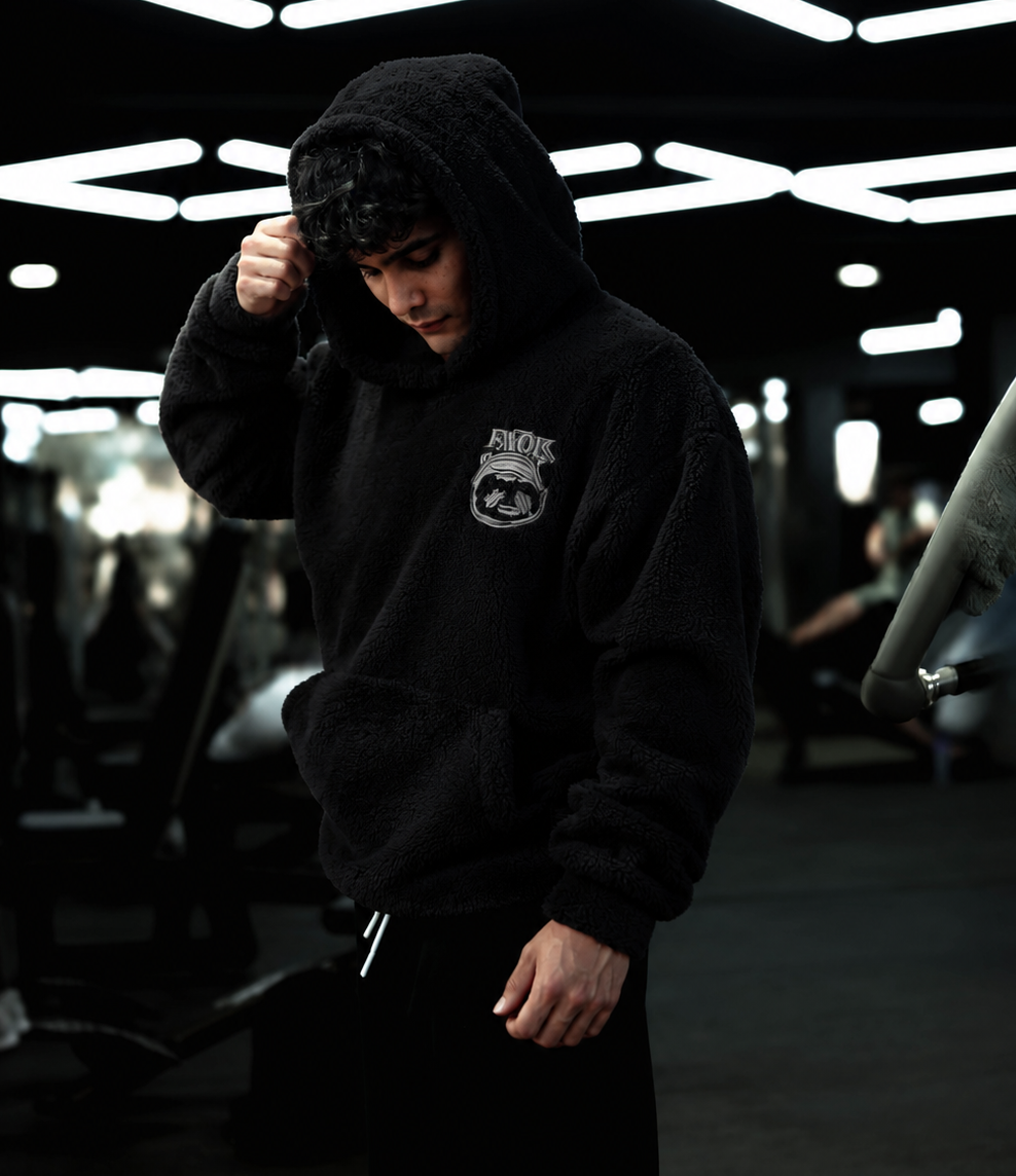 SW(R) EWOK – BLACK SHERPA HOODIE