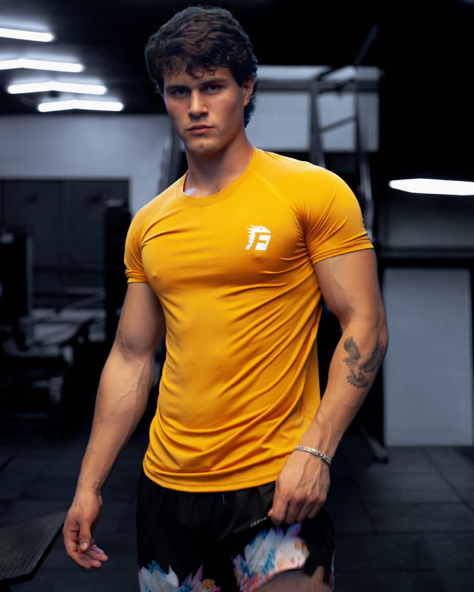 ICONIC ELEMENTAL T-SHIRT – MUSTARD