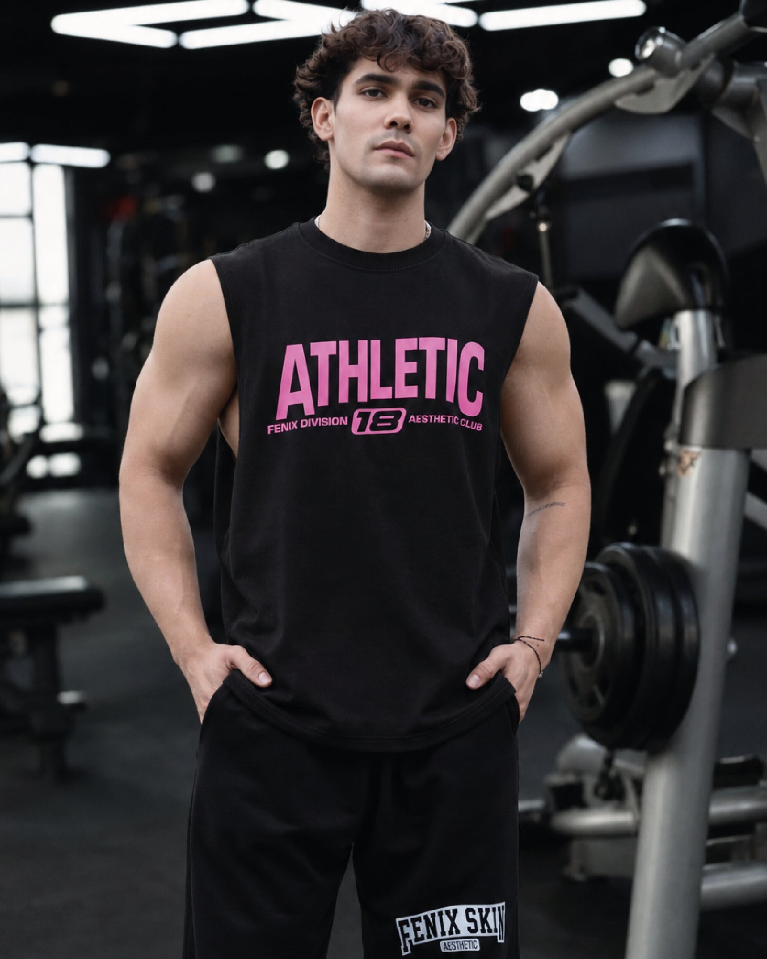 UNIVERSITY ATHLETIC PUMP TANK - MIDNIGHT ROSE