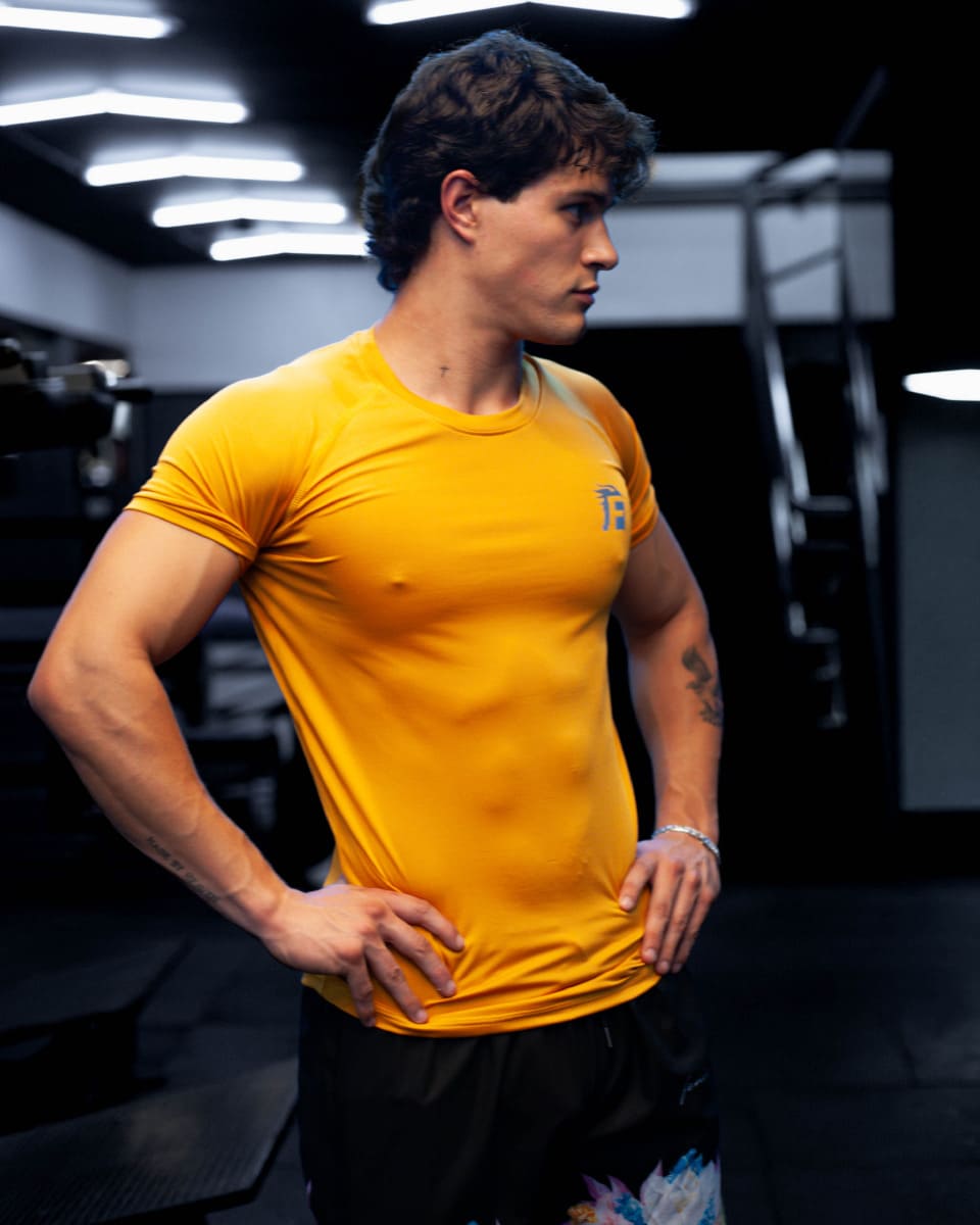 ICONIC ELEMENTAL T-SHIRT – MUSTARD