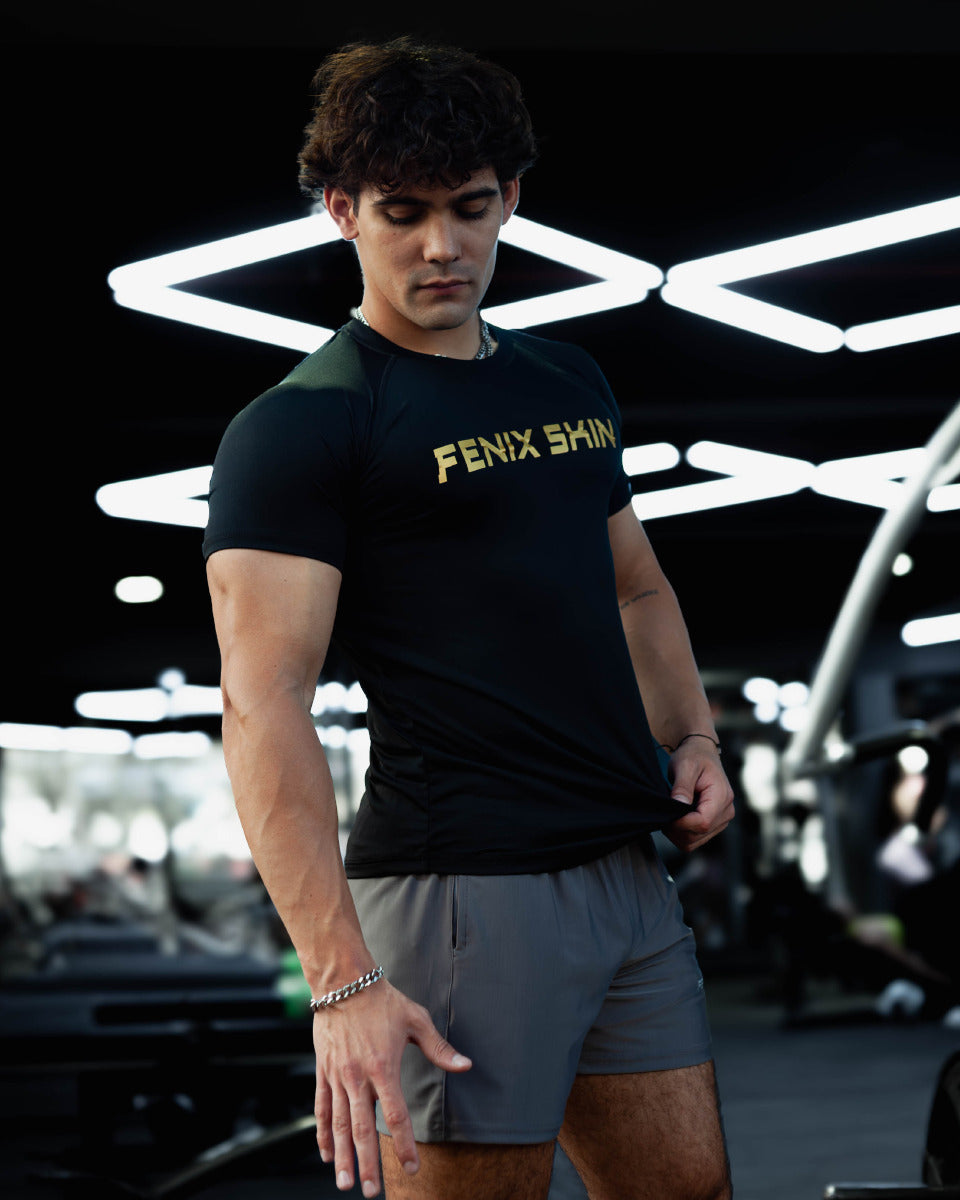 ICONIC SIGNATURE T-SHIRT - GOLDEN BLACK