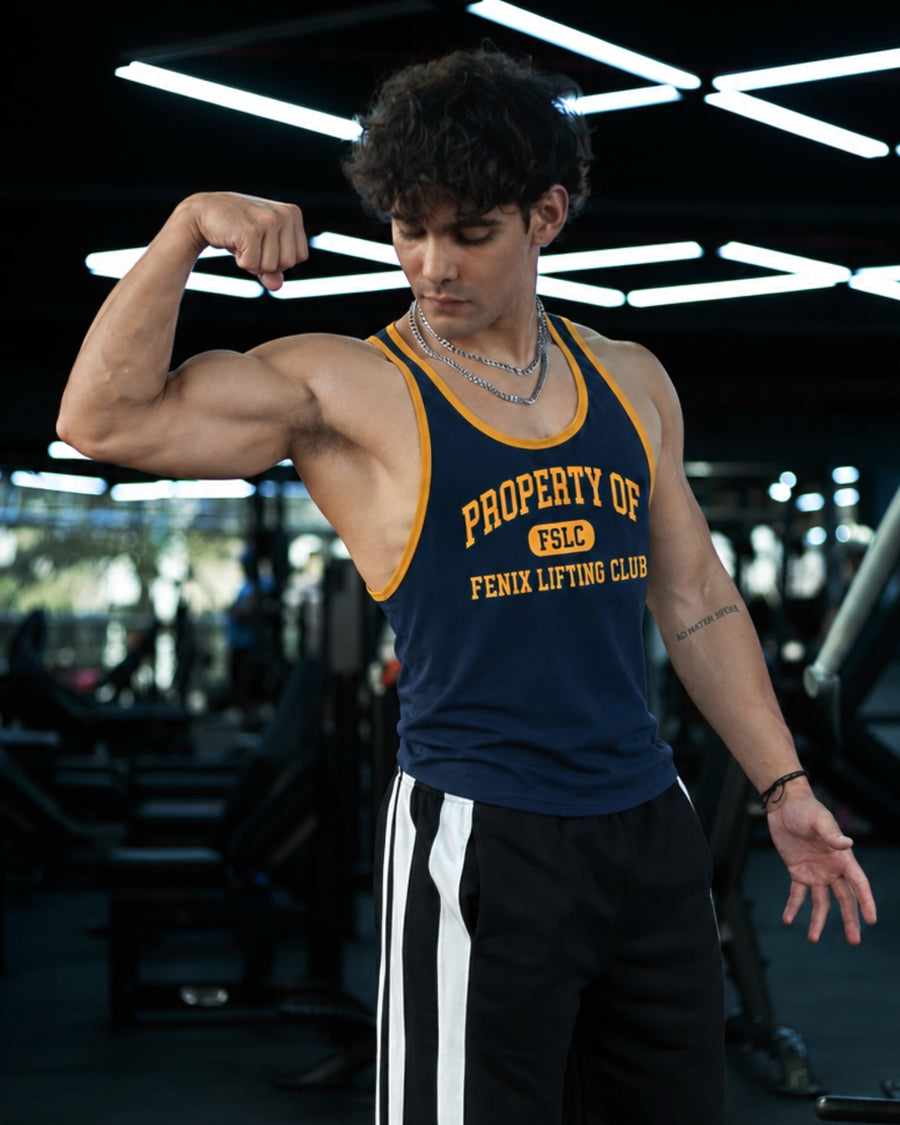 UNIVERSITY OLD SCHOOL STRINGER - NAVY BLUE