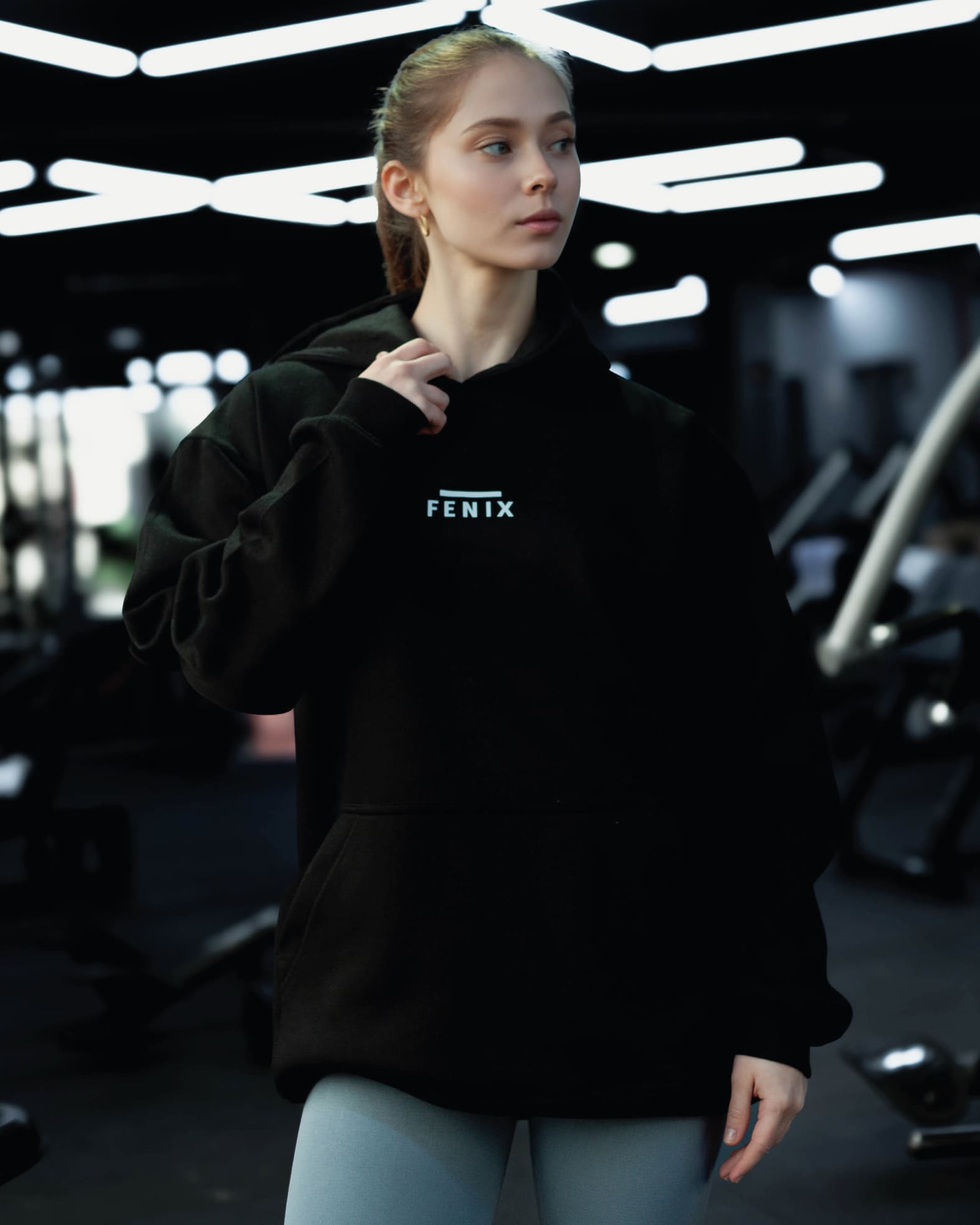 FROST WOMEN MINIMAL HOODIE - BLACK