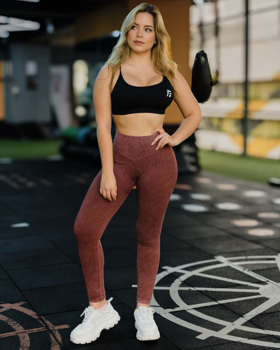 LUX RIB LEGGING - AMBER