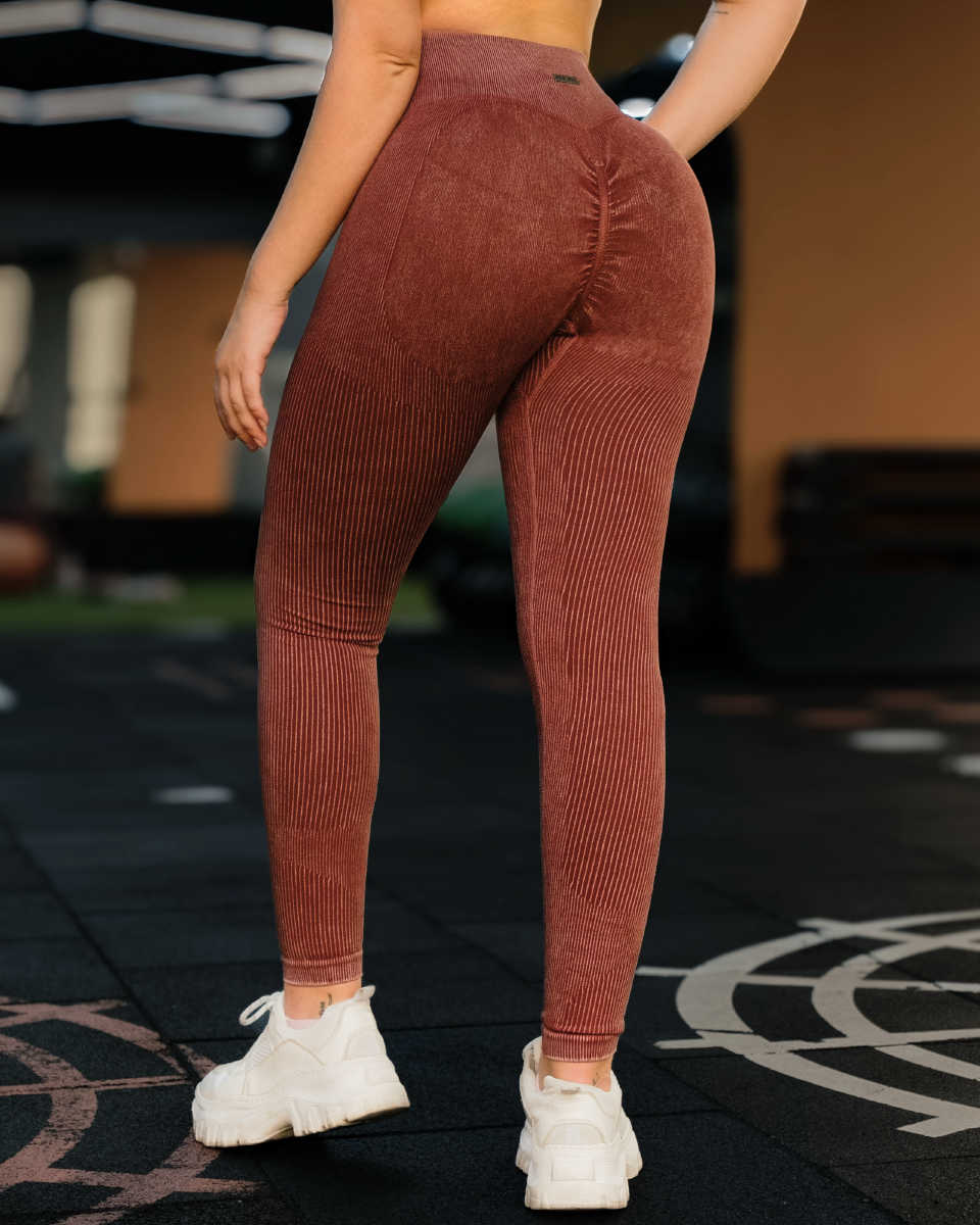 LUX RIB LEGGING - AMBER