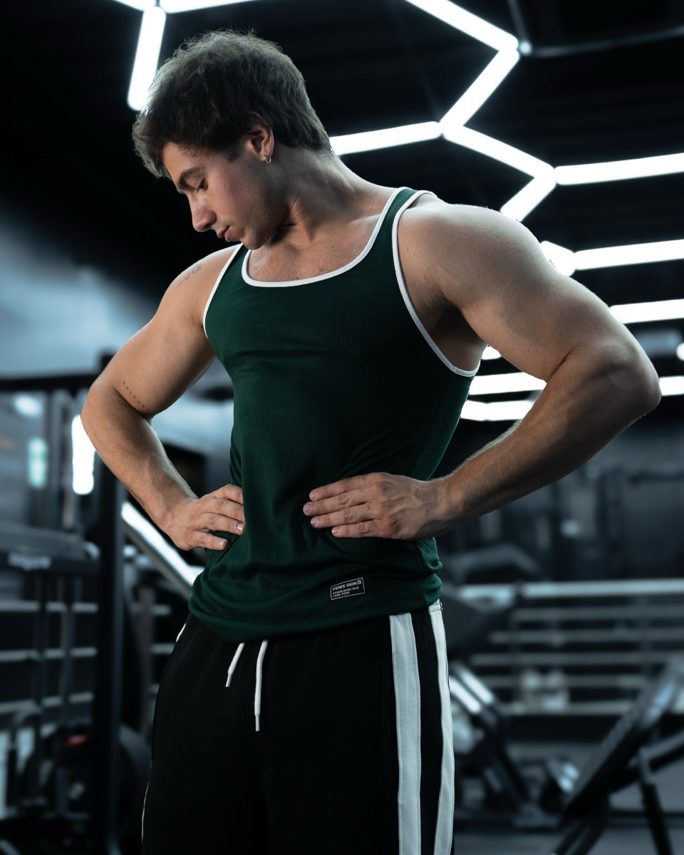 GTA ESSENTIAL RIB TANK - FOREST GREEN