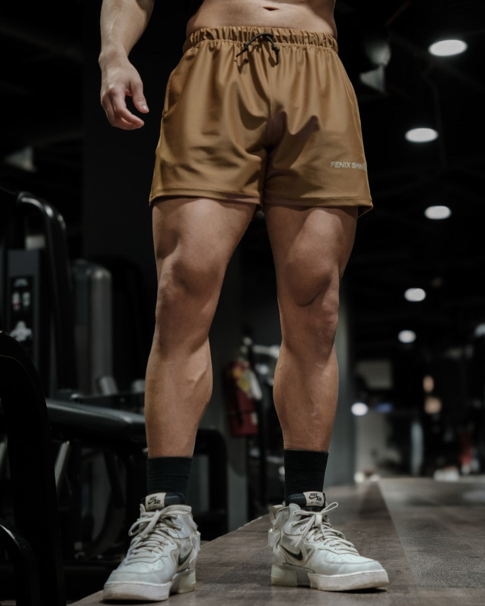 VERSATILITY SQUAT SHORT – GOLDEN BROWN