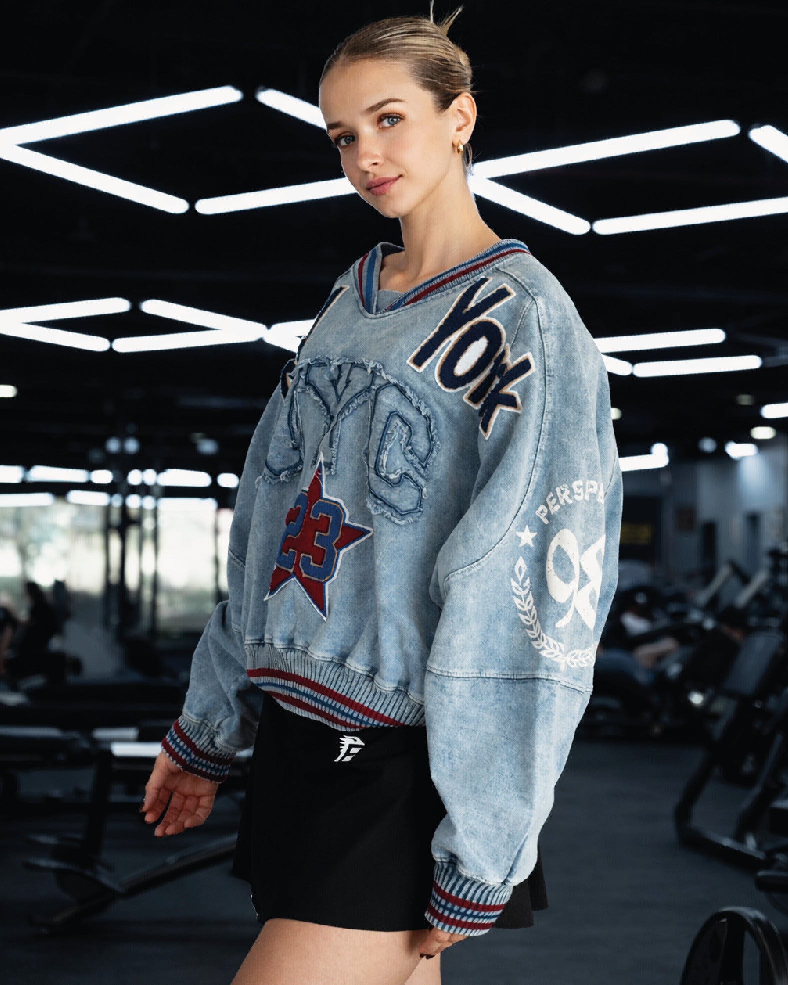 UNIVERSITY CREWNECK NY- BLUE