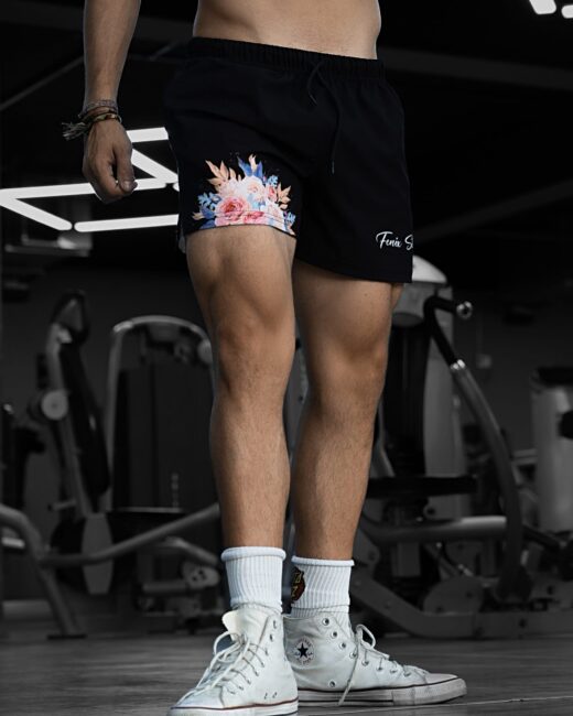 Miami Party Shorts - Black Rose