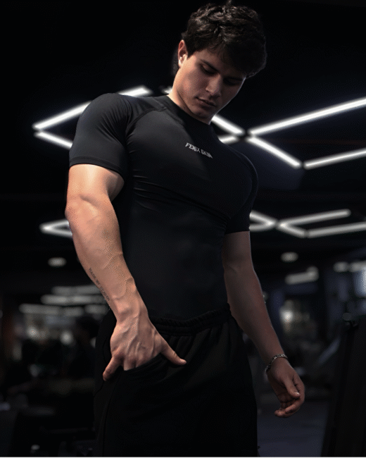 SW(R) SITH CORE  - BLACK COMPRESSION T-SHIRT