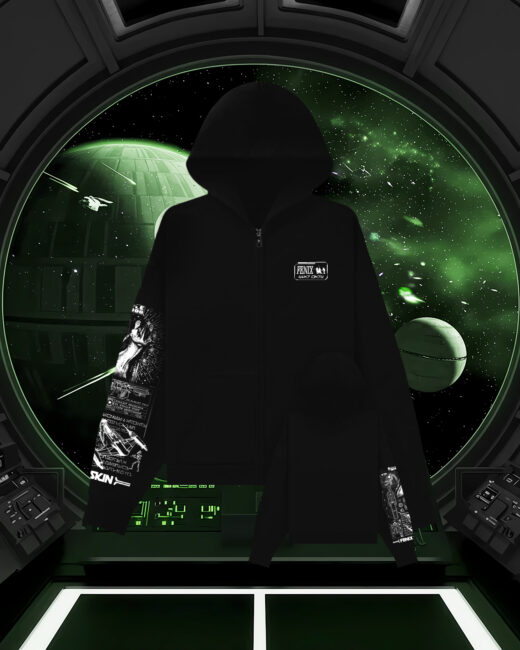 SW(R) BATTLE OF NABOO- BLACK ZIP-UP HOODIE
