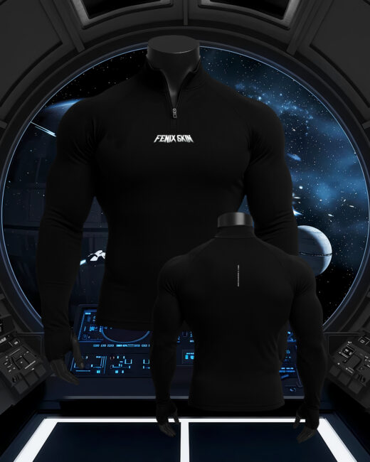 SW(R) SITH LORD- BLACK HALF-ZIP COMPRESSION