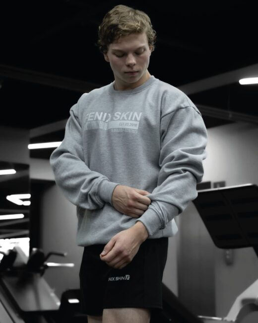 Barcode Minimal Pullover - Gray