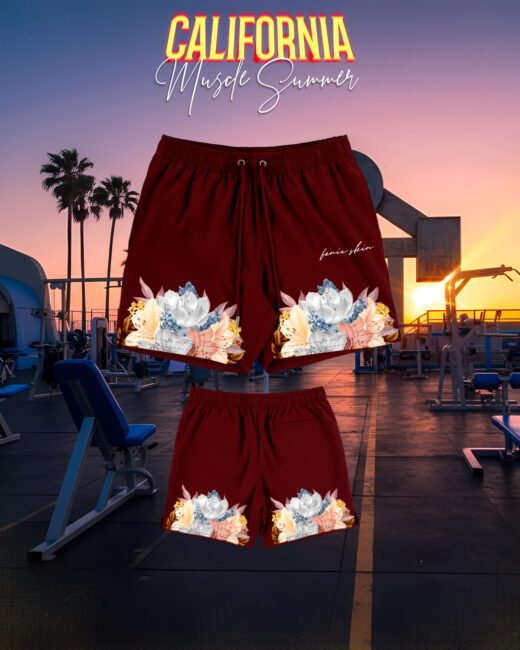 California 5"inch Party Shorts - Garnet Red